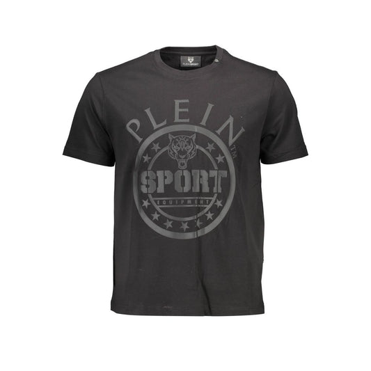 Plein Sport Black Cotton T-Shirt Plein Sport