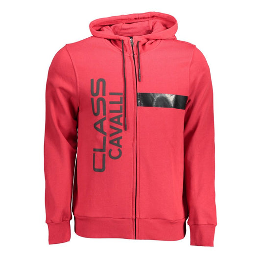 Cavalli Class Red Cotton Sweater Cavalli Class
