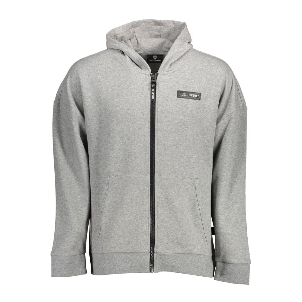 Plein Sport Gray Cotton Sweater Plein Sport