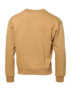 Dolce & Gabbana Mustard Cotton DG Embossed Pullover Sweater - Eljoys Fashion 