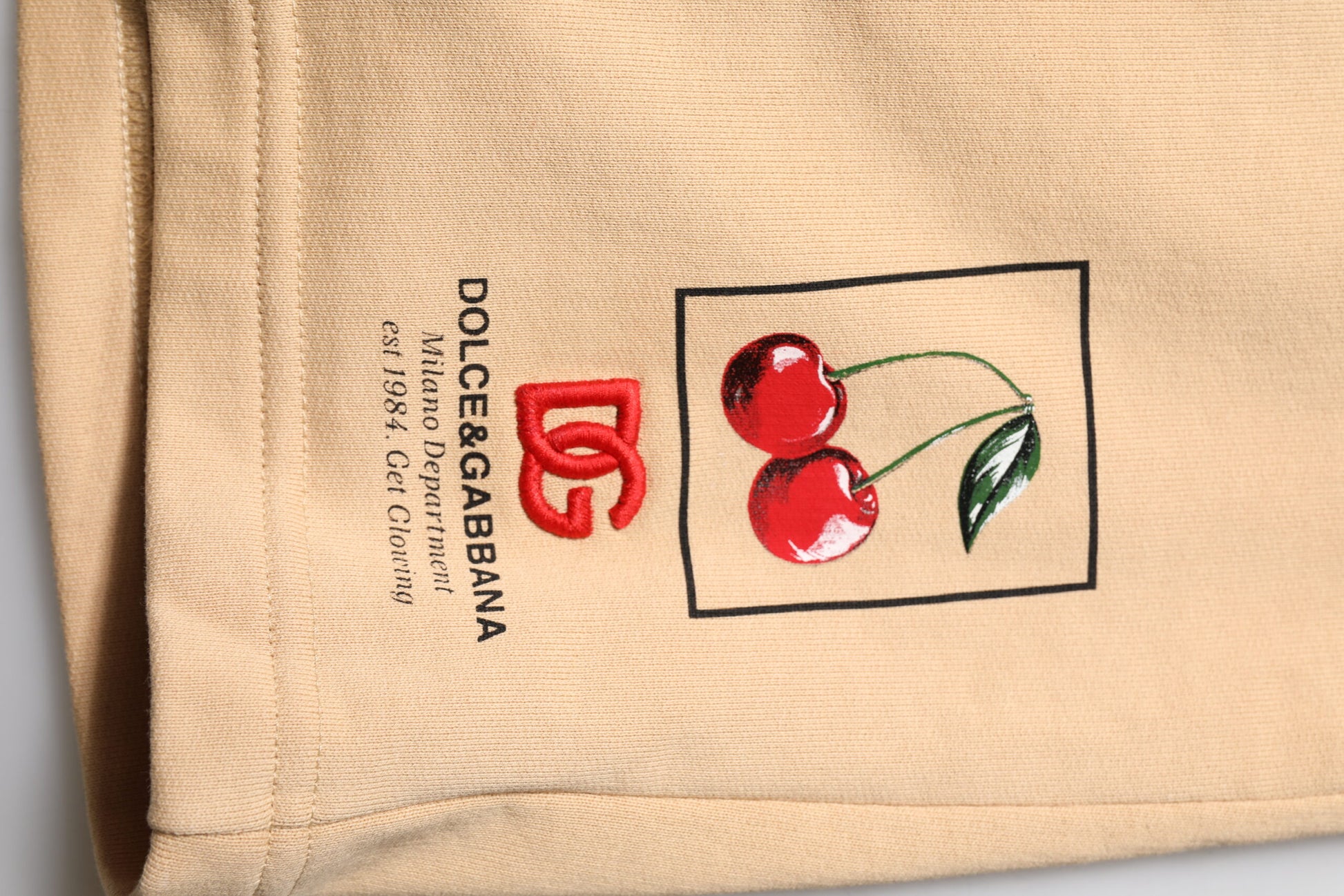 Dolce & Gabbana Yellow Cotton Men Bermuda Sweatshorts Shorts Dolce & Gabbana
