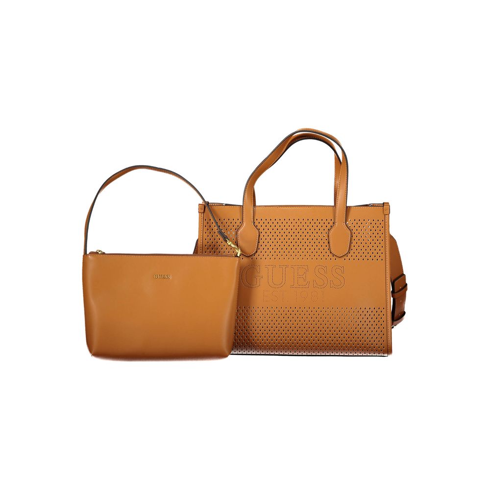 Guess Jeans Brown Polyethylene Handbag Guess Jeans