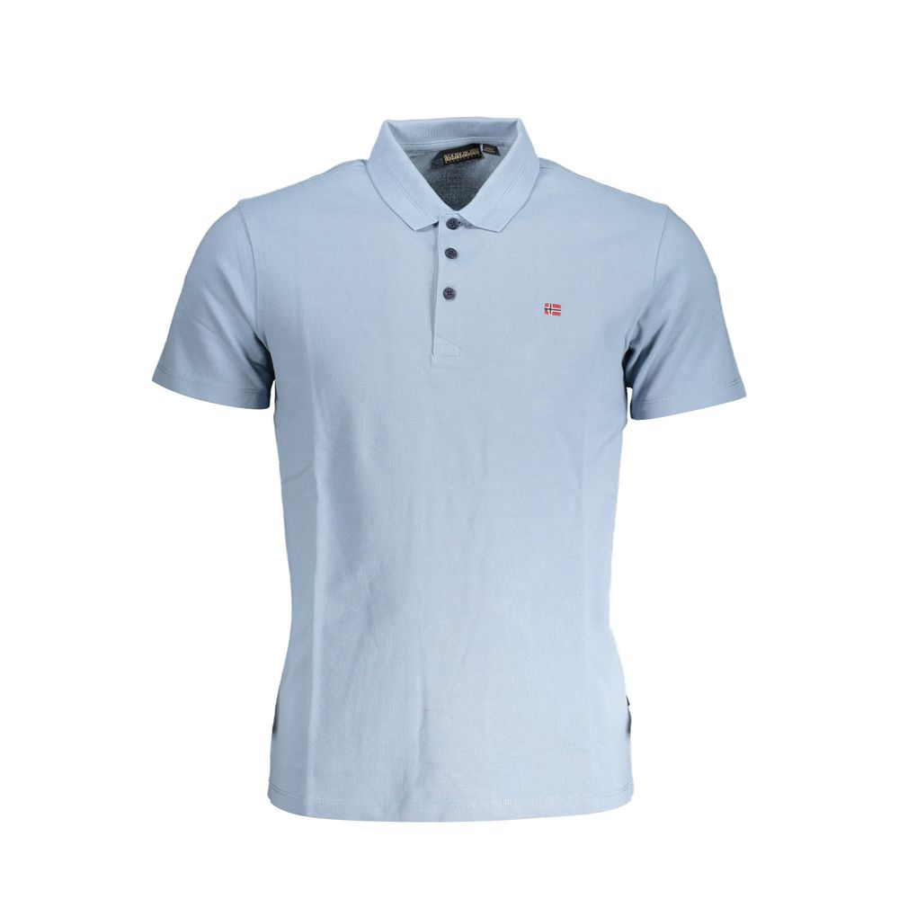 Napapijri Azzurro Cotton Men Polo Shirt