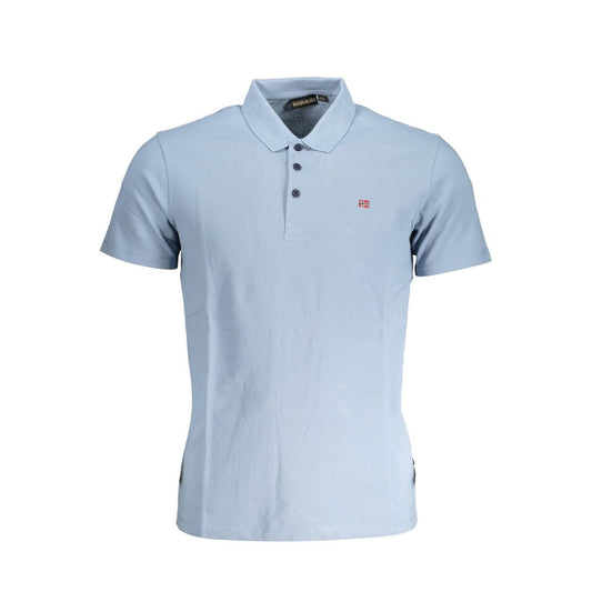 Napapijri Azzurro Cotton Men Polo Shirt