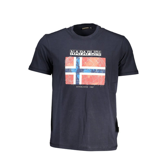 Napapijri Blue Cotton T-Shirt Napapijri