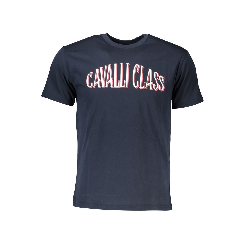 Cavalli Class Blue Cotton T-Shirt Cavalli Class
