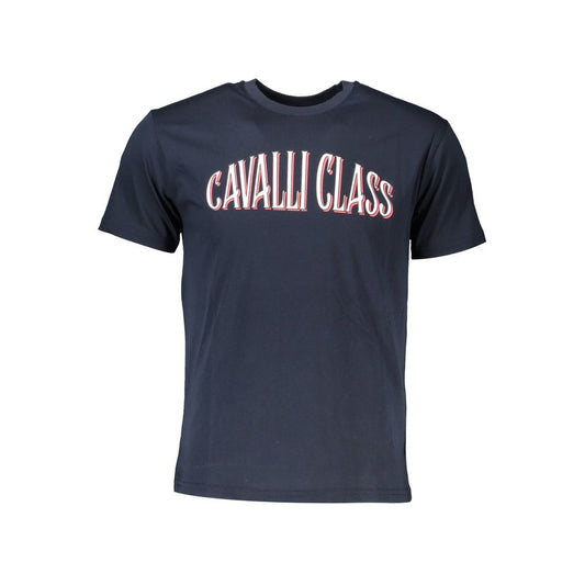 Cavalli Class Blue Cotton T-Shirt Cavalli Class