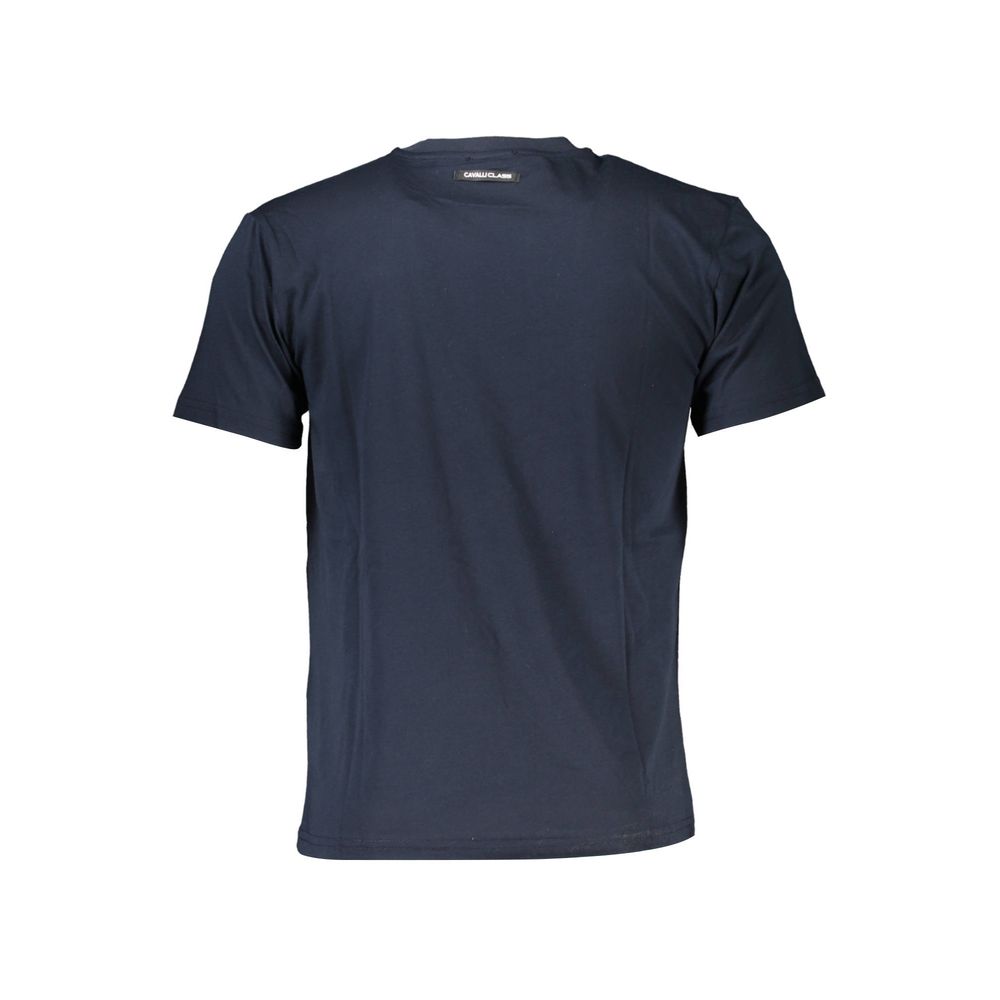 Cavalli Class Blue Cotton T-Shirt Cavalli Class