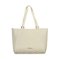 Beige Mario Valentino women's polyurethane bag with sleek design and shoulder strap, stylish and spacious for everyday use.