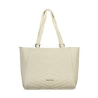 Beige Mario Valentino women's polyurethane bag with sleek design and shoulder strap, stylish and spacious for everyday use.
