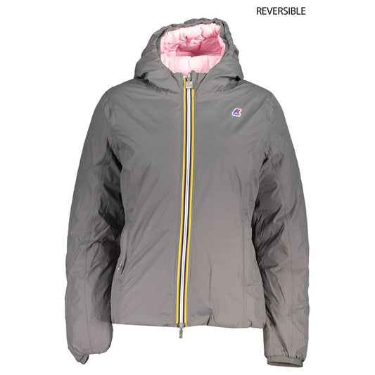 K-WAY Gray Polyamide Jackets & Coat K-WAY