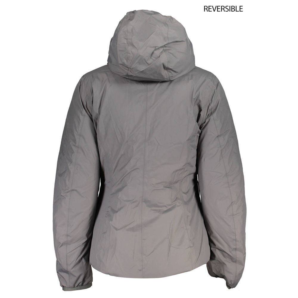 K-WAY Gray Polyamide Jackets & Coat K-WAY