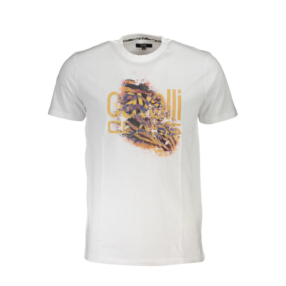 Cavalli Class White Cotton T-Shirt Cavalli Class