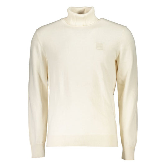Hugo Boss White Cotton Sweater Hugo Boss