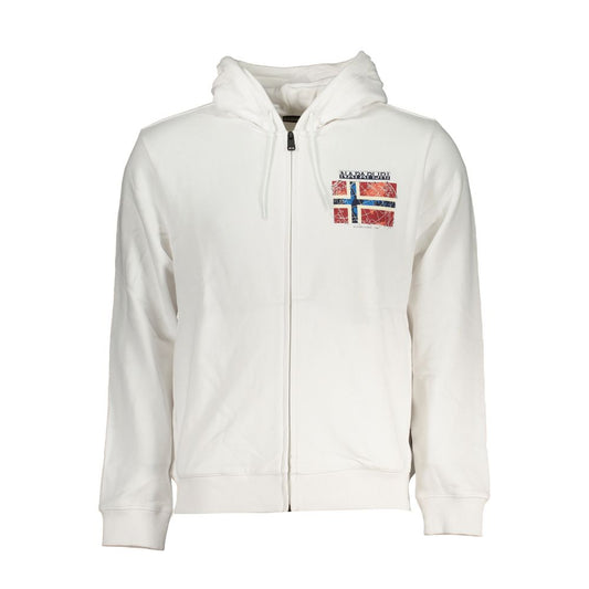 Napapijri White Cotton Sweater Napapijri