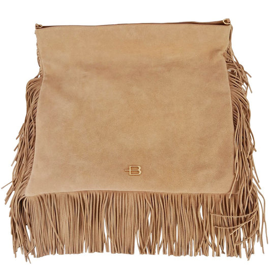 Baldinini Trend Beige Calfskin Crossbody Bag Baldinini Trend