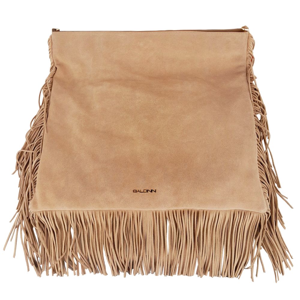 Baldinini Trend Beige Calfskin Crossbody Bag Baldinini Trend