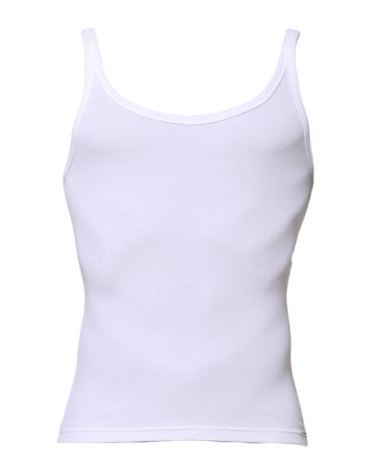 Dolce & Gabbana White Sleeveless Round Neck Men Tank T-shirt Dolce & Gabbana