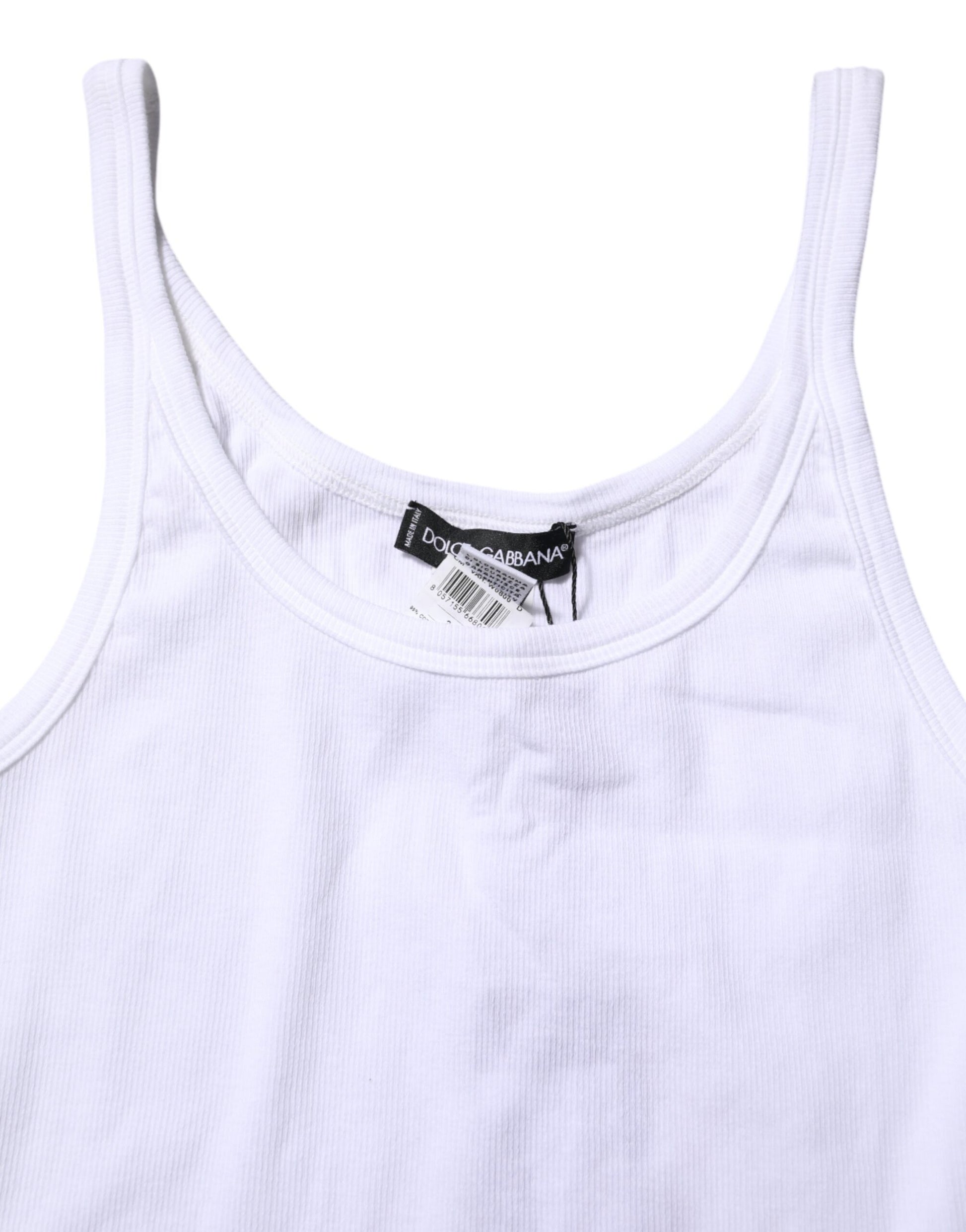 Dolce & Gabbana White Sleeveless Round Neck Men Tank T-shirt Dolce & Gabbana