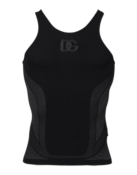 Dolce & Gabbana Black Nylon Sleeveless Underwear Tank T-shirt Dolce & Gabbana