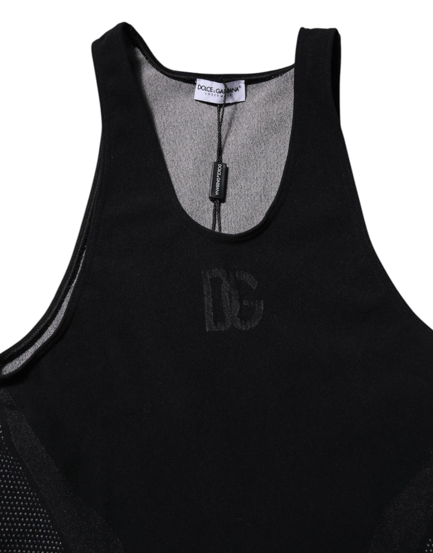 Dolce & Gabbana Black Nylon Sleeveless Underwear Tank T-shirt Dolce & Gabbana