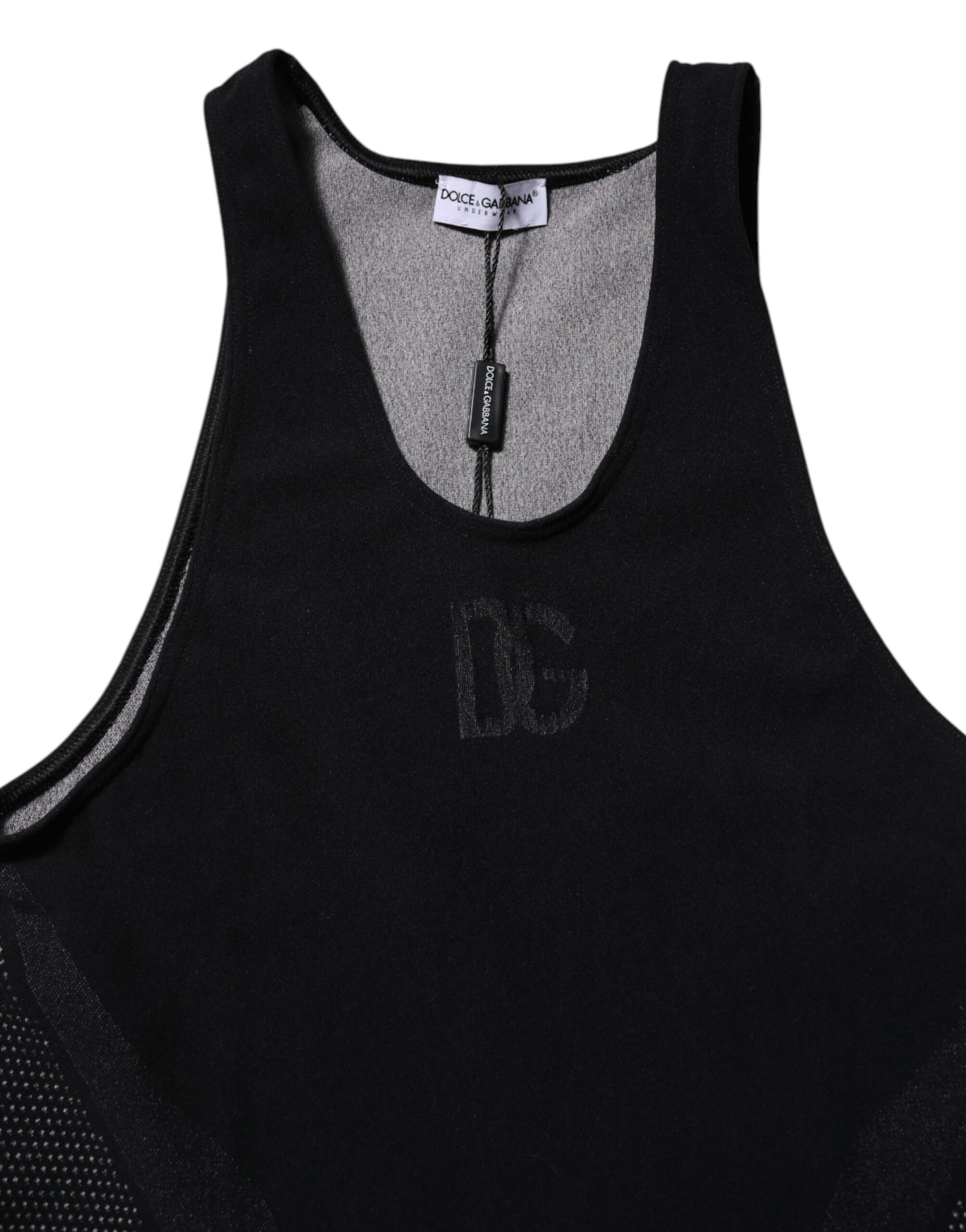 Dolce & Gabbana Black Nylon Sleeveless Underwear Tank T-shirt Dolce & Gabbana