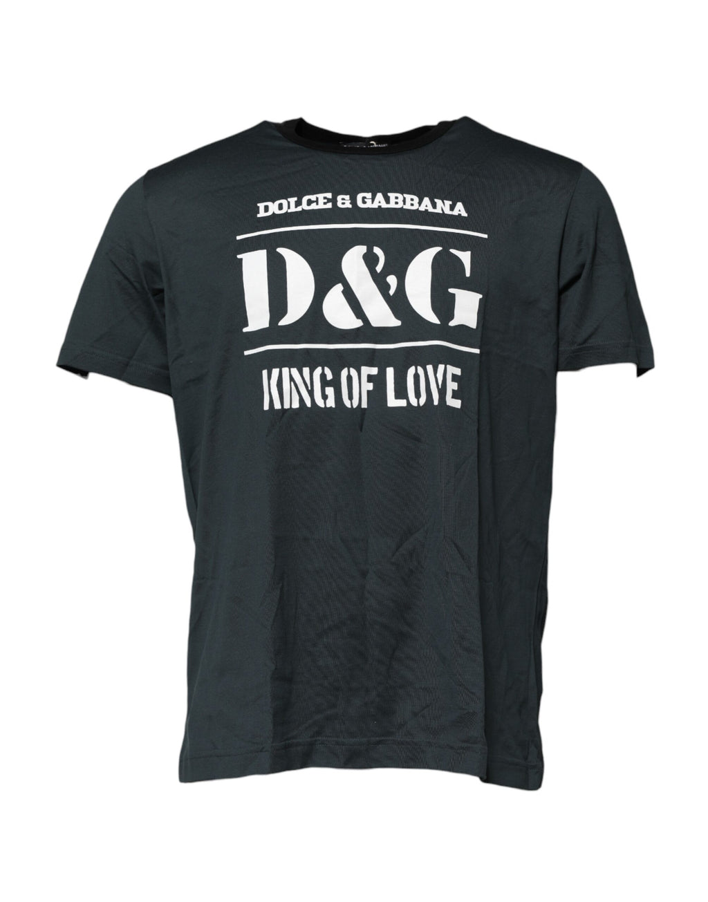 Dolce & Gabbana Black Cotton Printed Short Sleeves T-shirt - Eljoys Fashion 