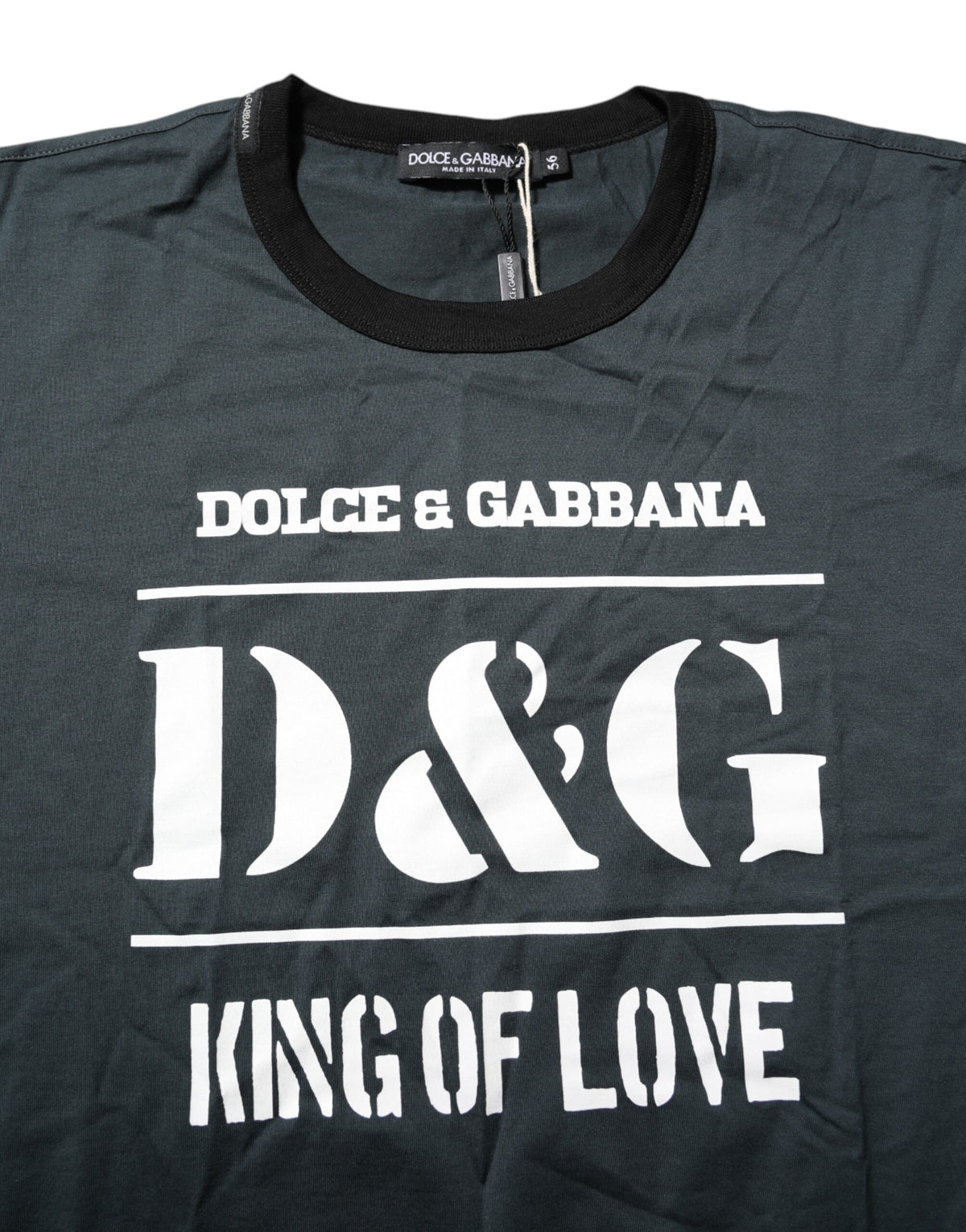 Dolce & Gabbana Black Cotton Printed Short Sleeves T-shirt - Eljoys Fashion 