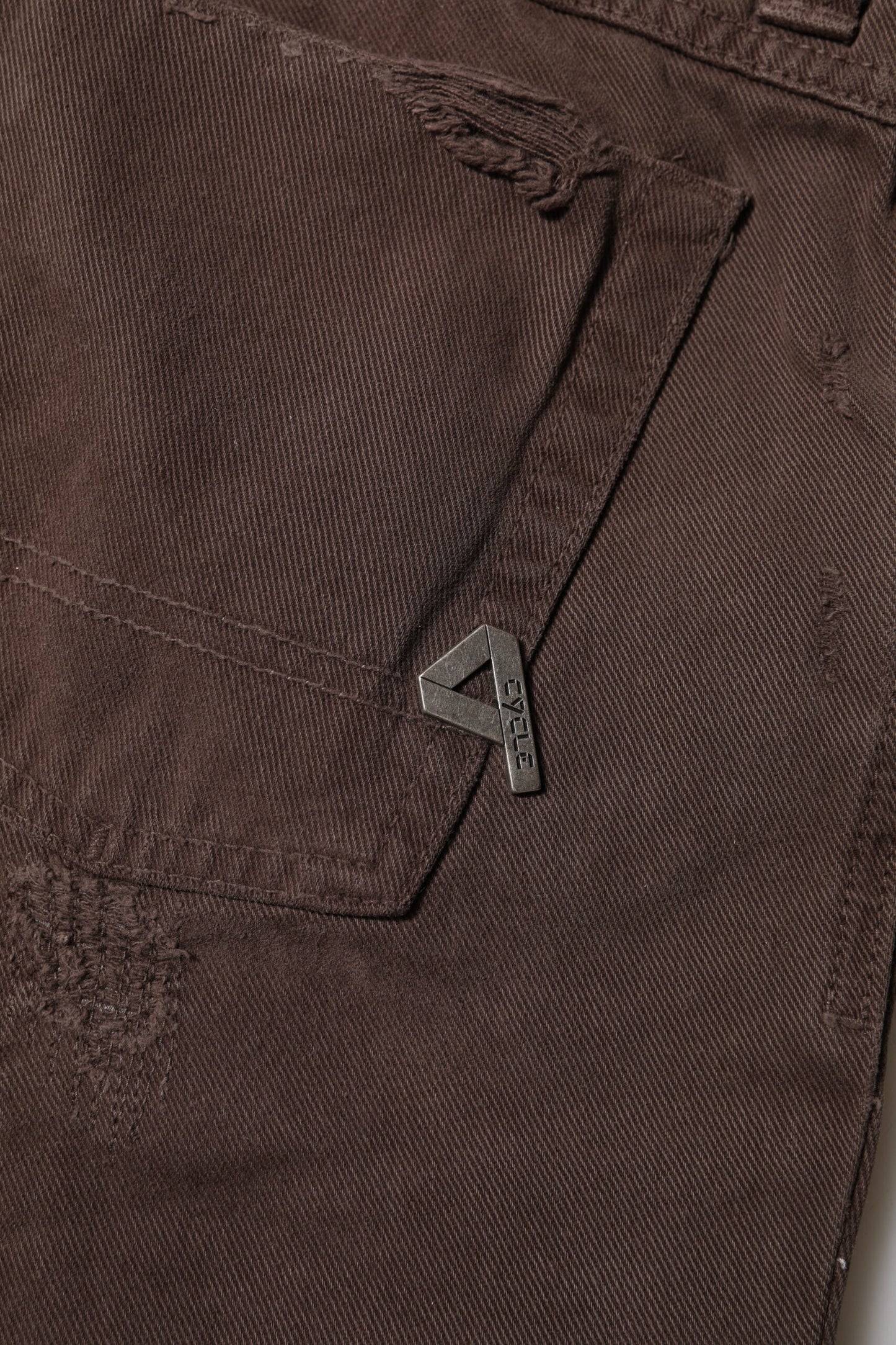CYCLE Brown Cotton Low Waist Skinny Casual Jeans CYCLE