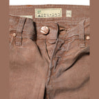 Acht Brown Cotton Slim Fit Denim Low Waist Jeans
