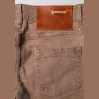 Acht Brown Cotton Slim Fit Denim Low Waist Jeans
