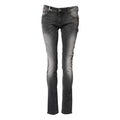 Acht Dark Gray Cotton Slim Fit Denim Low Waist Denim Jeans