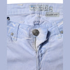 Acht Light Blue Cotton Slim Fit Denim Low Waist Denim Jeans