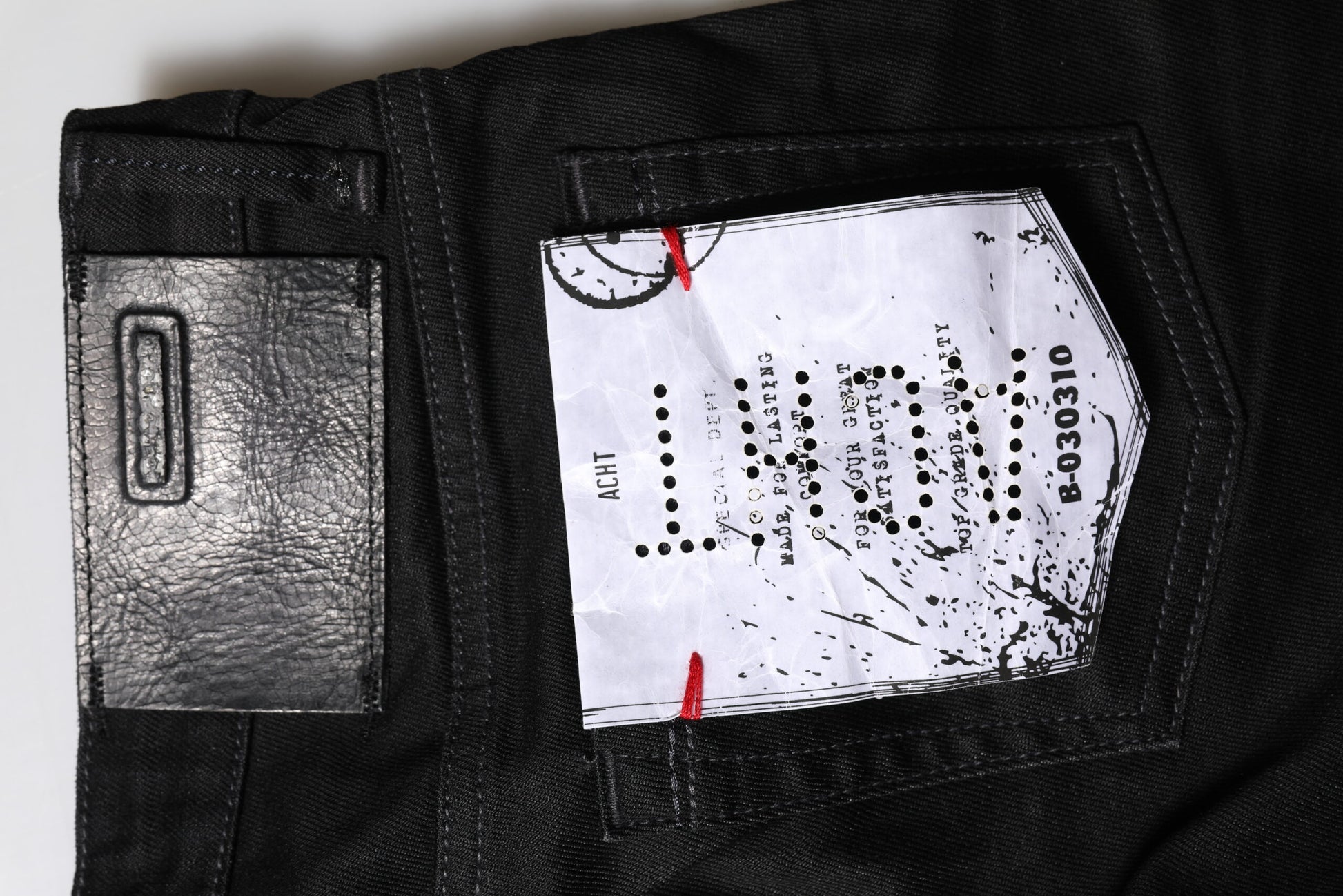 Acht Black Cotton Slim Fit Denim Low Waist Denim Jeans Acht