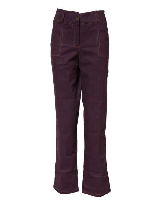 BENCIVENGA Purple High Waisted Tapered Pants BENCIVENGA
