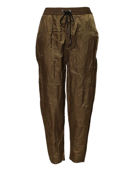 Dsquared² Brown Mid Waisted Women Sweatpants Pants Dsquared²