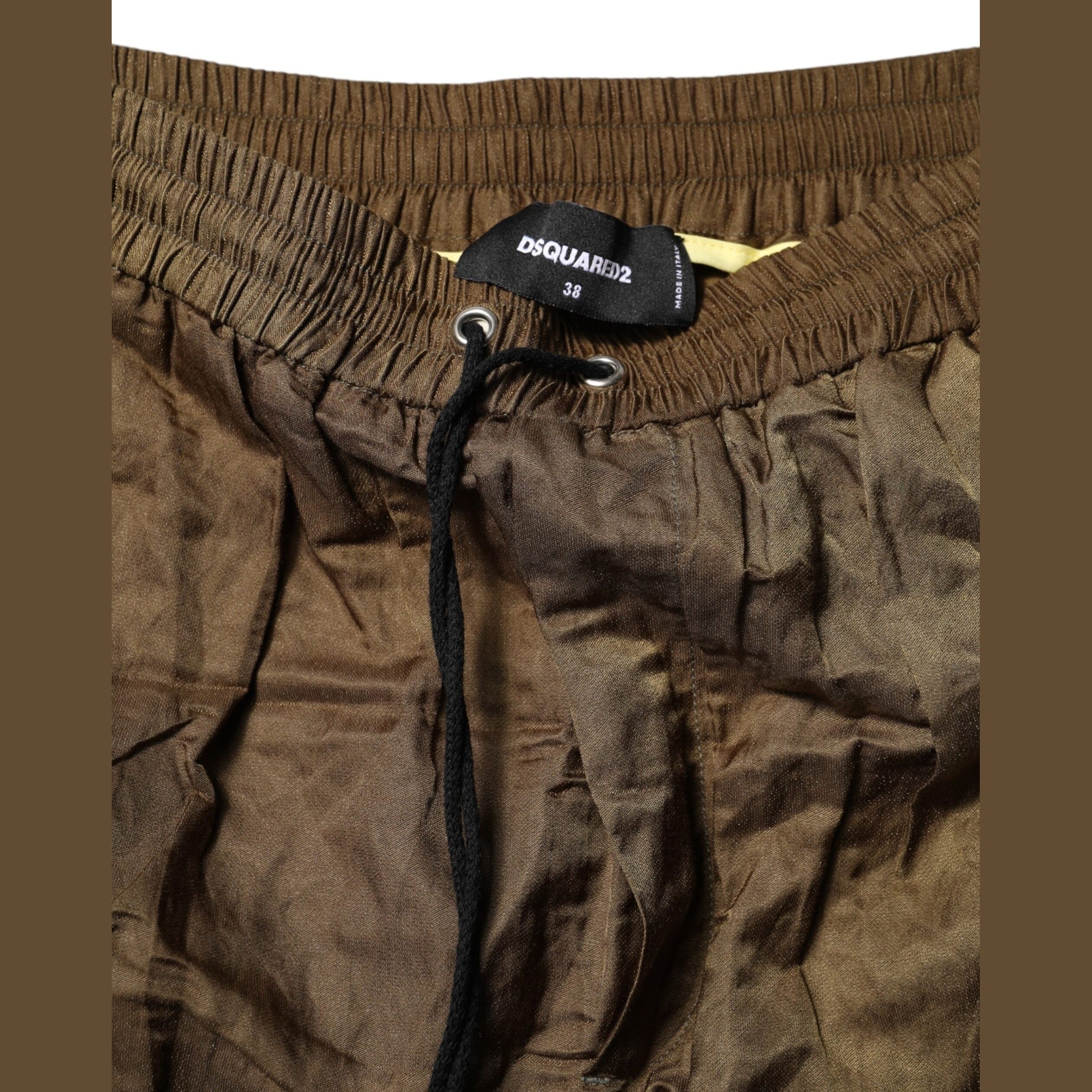 Dsquared² Brown Mid Waisted Women Sweatpants Pants