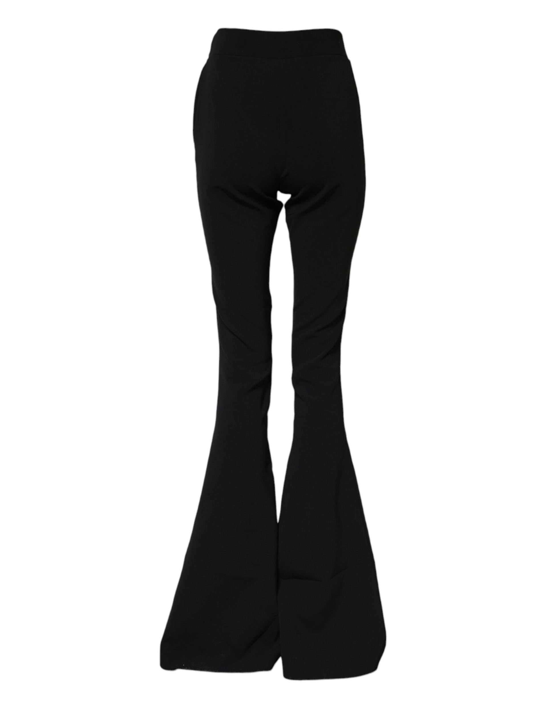 Dsquared² Black Polyester High Waisted Flared Pants Dsquared²