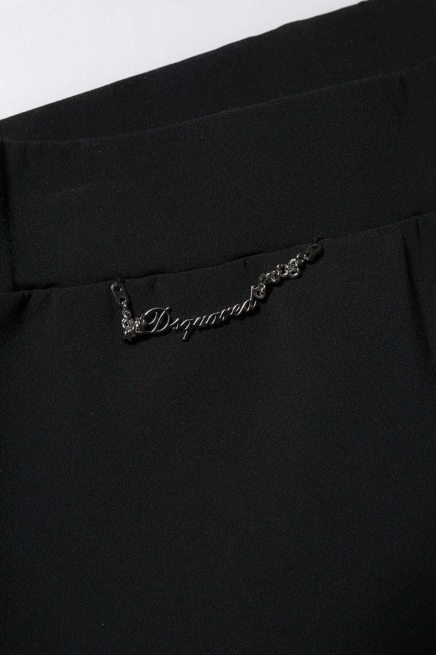 Dsquared² Black Polyester High Waisted Flared Pants Dsquared²