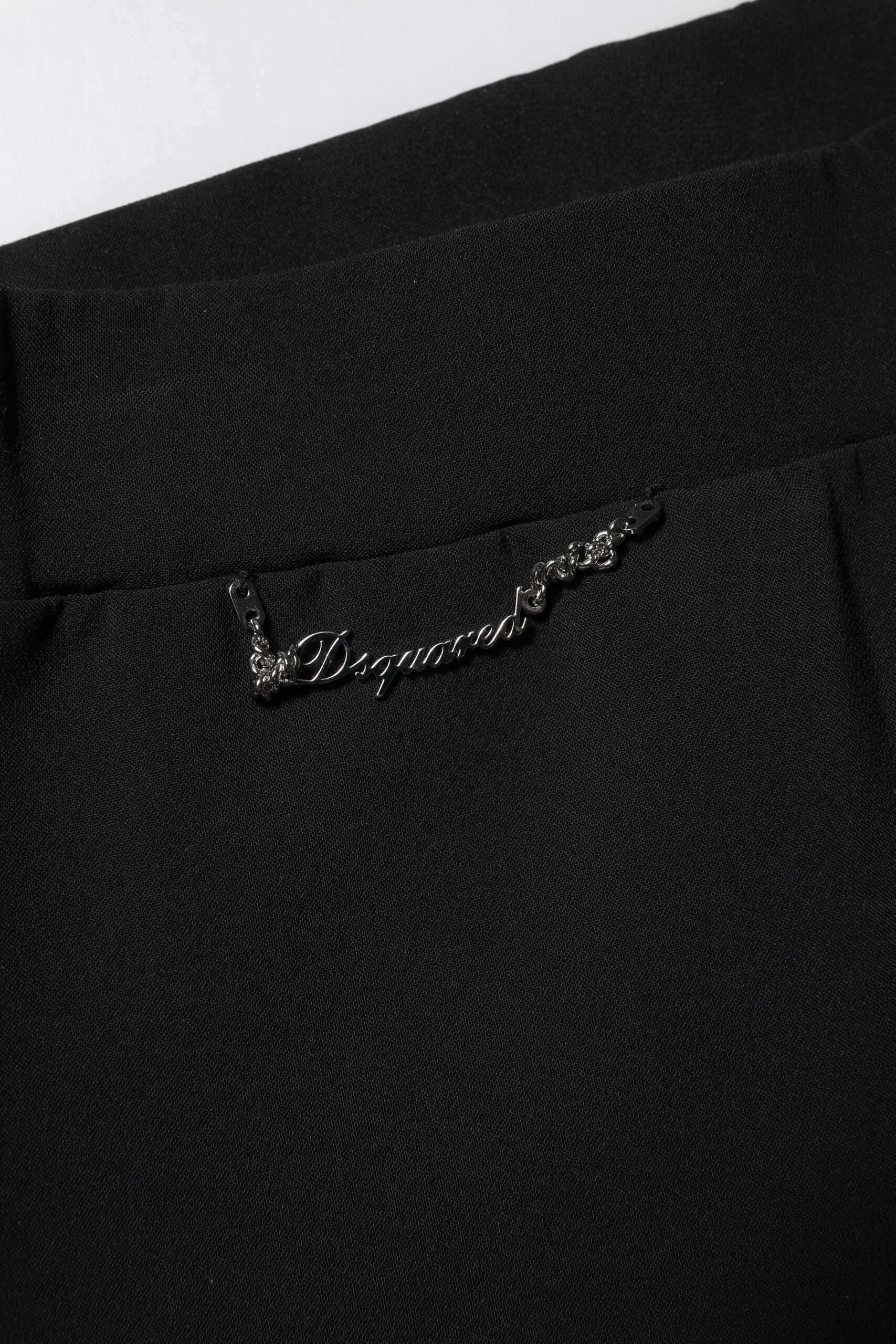 Dsquared² Black Polyester High Waisted Flared Pants Dsquared²