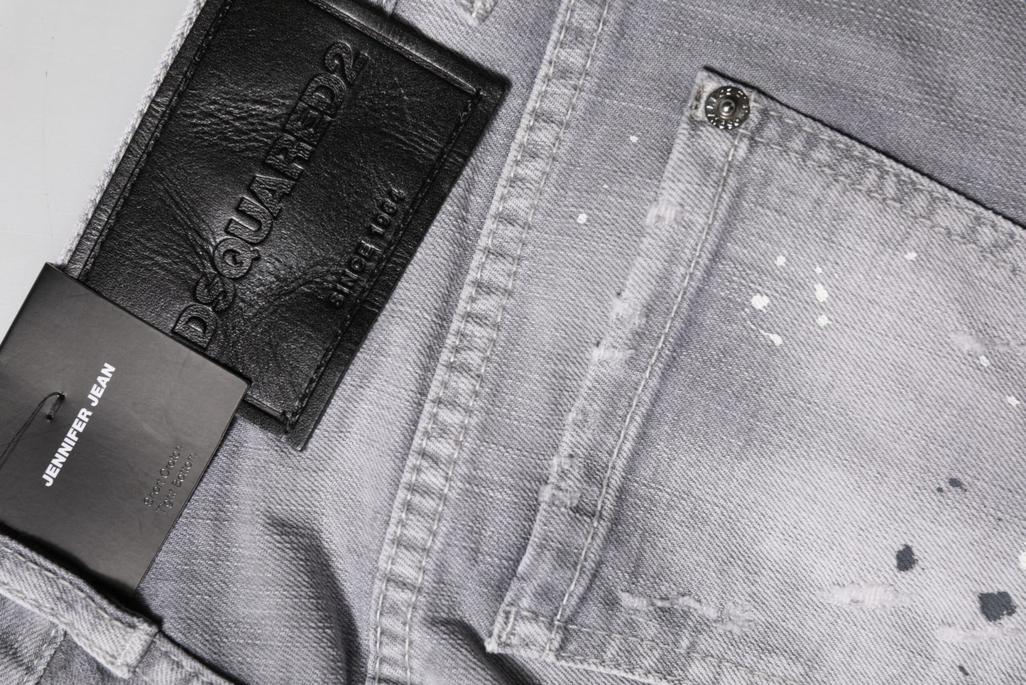 Dsquared² Gray Washed Mid Waist Tapered Denim Jeans Dsquared²