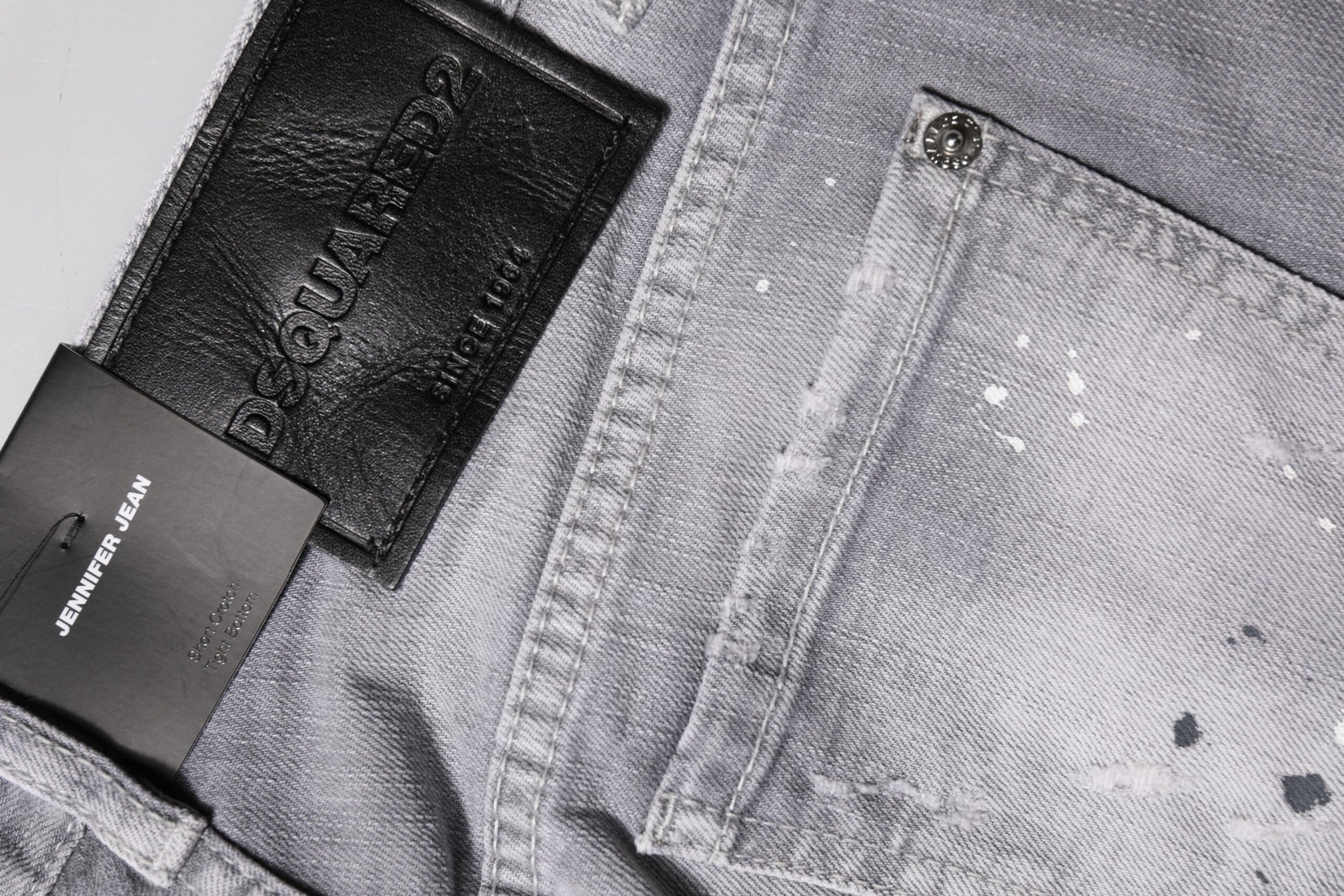 Dsquared² Gray Washed Mid Waist Tapered Denim Jeans Dsquared²