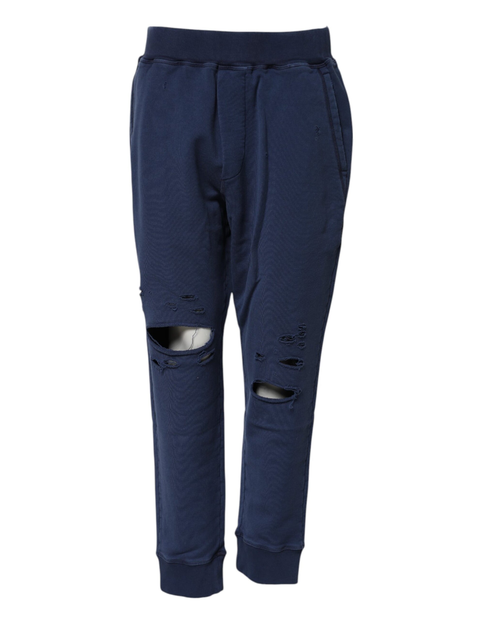 Dsquared² Blue Cotton Mid Waisted Jogger Pants Dsquared²