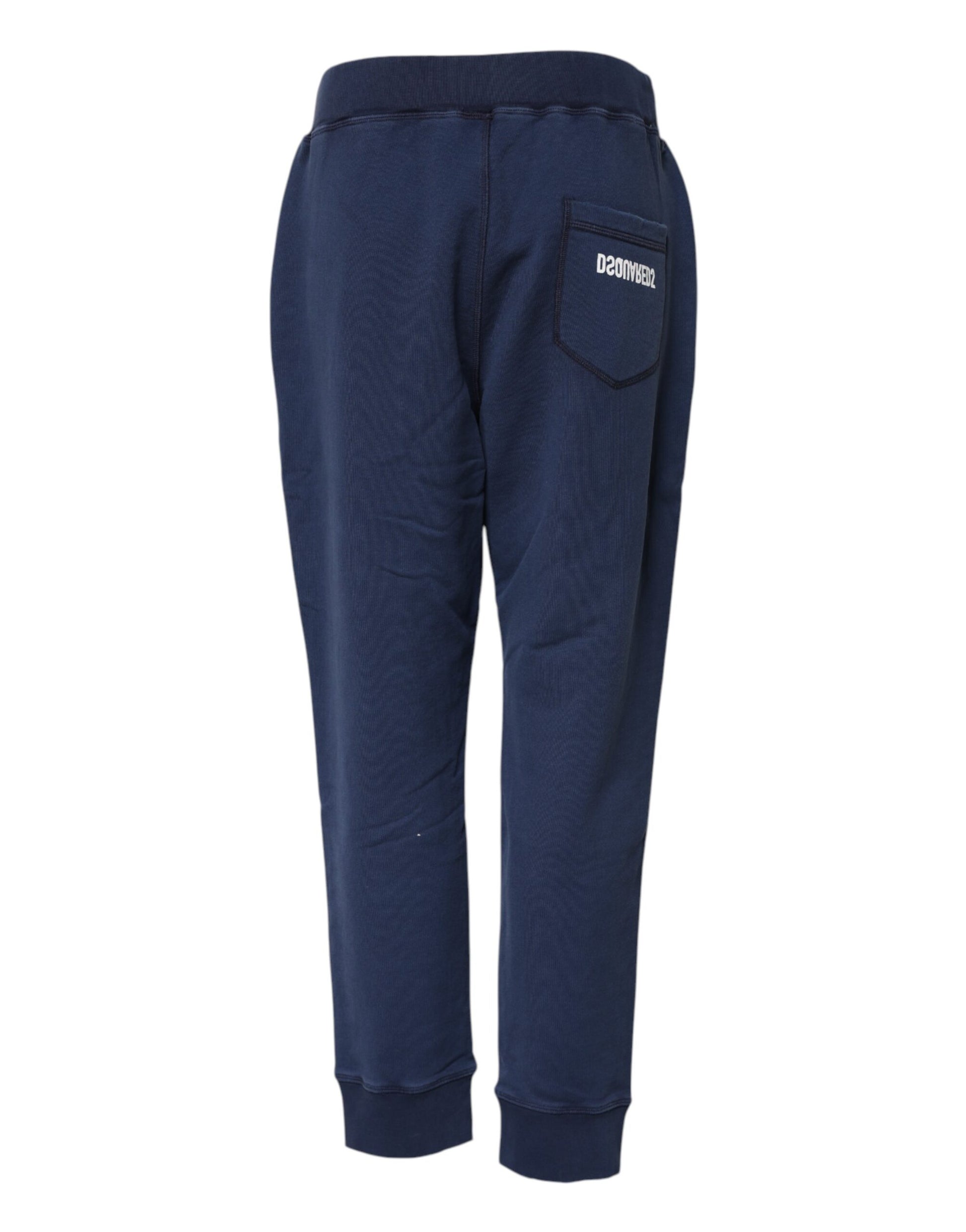 Dsquared² Blue Cotton Mid Waisted Jogger Pants Dsquared²