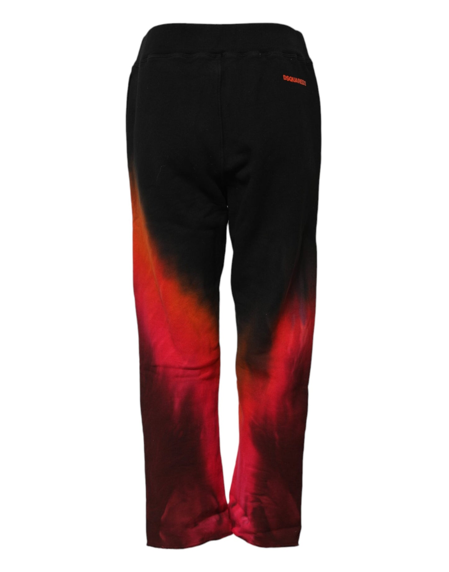 Dsquared² Black Red Cotton Straight Fit Jogger Pants Dsquared²