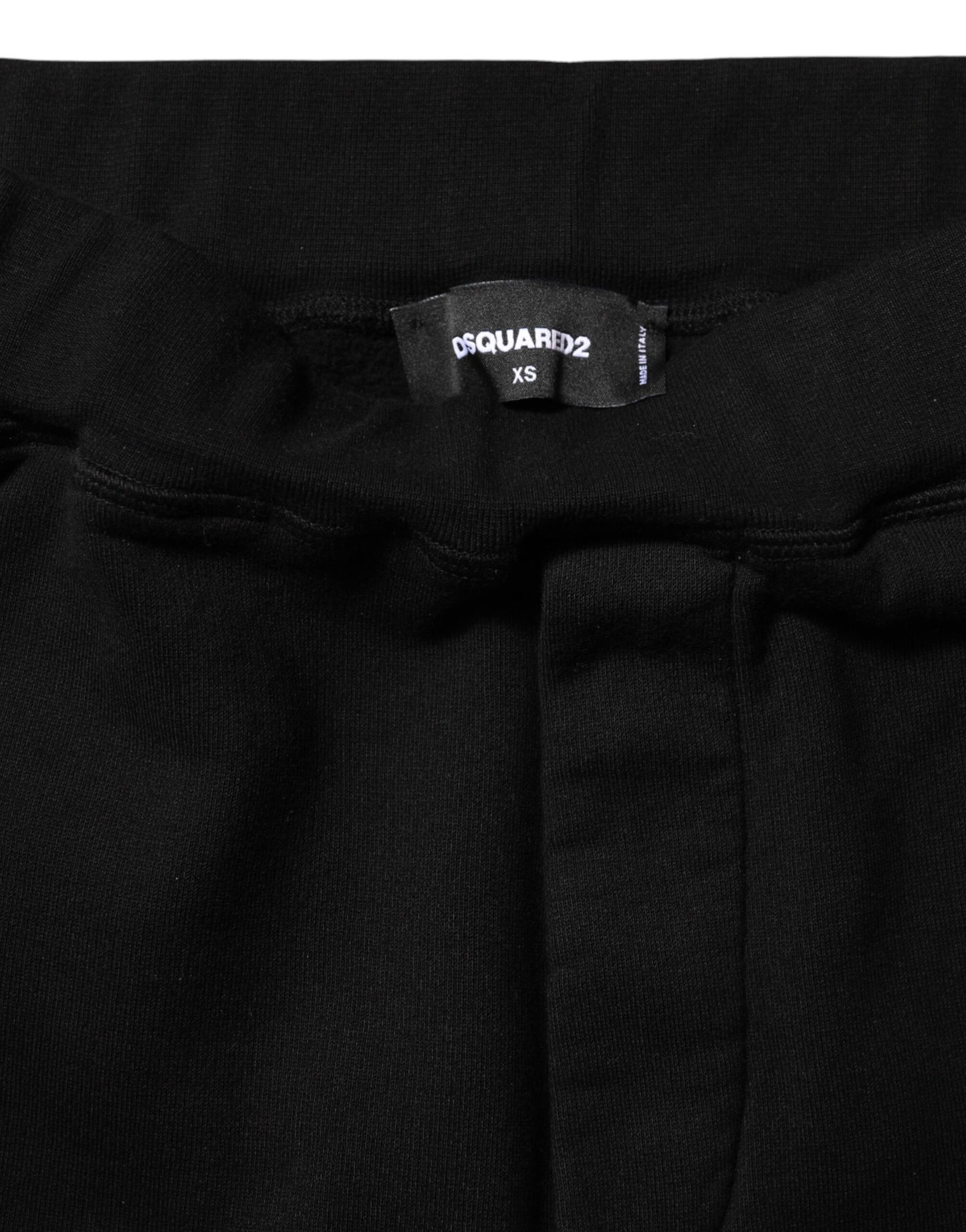 Dsquared² Black Red Cotton Straight Fit Jogger Pants Dsquared²