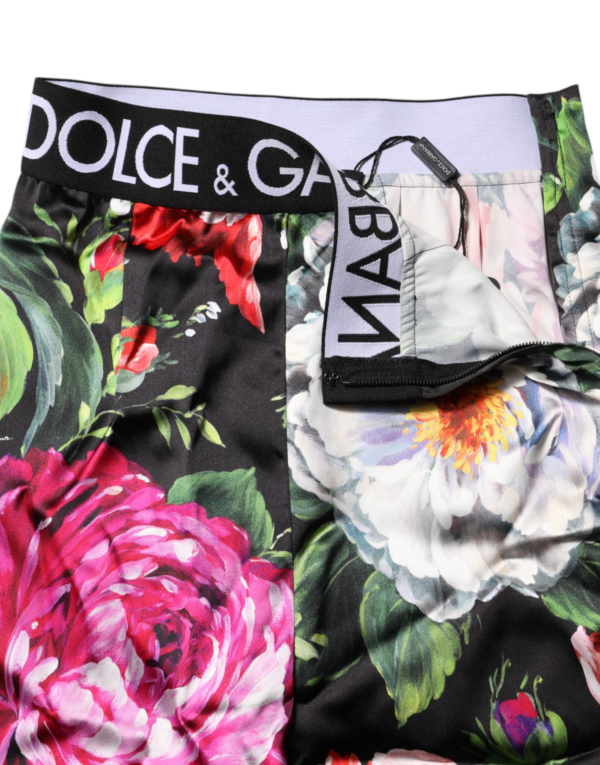 Dolce & Gabbana Multicolor Floral Legging Stretch Waist Pants Dolce & Gabbana
