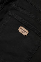 Dolce & Gabbana Black Cotton Skinny Mid Waist Denim Jeans