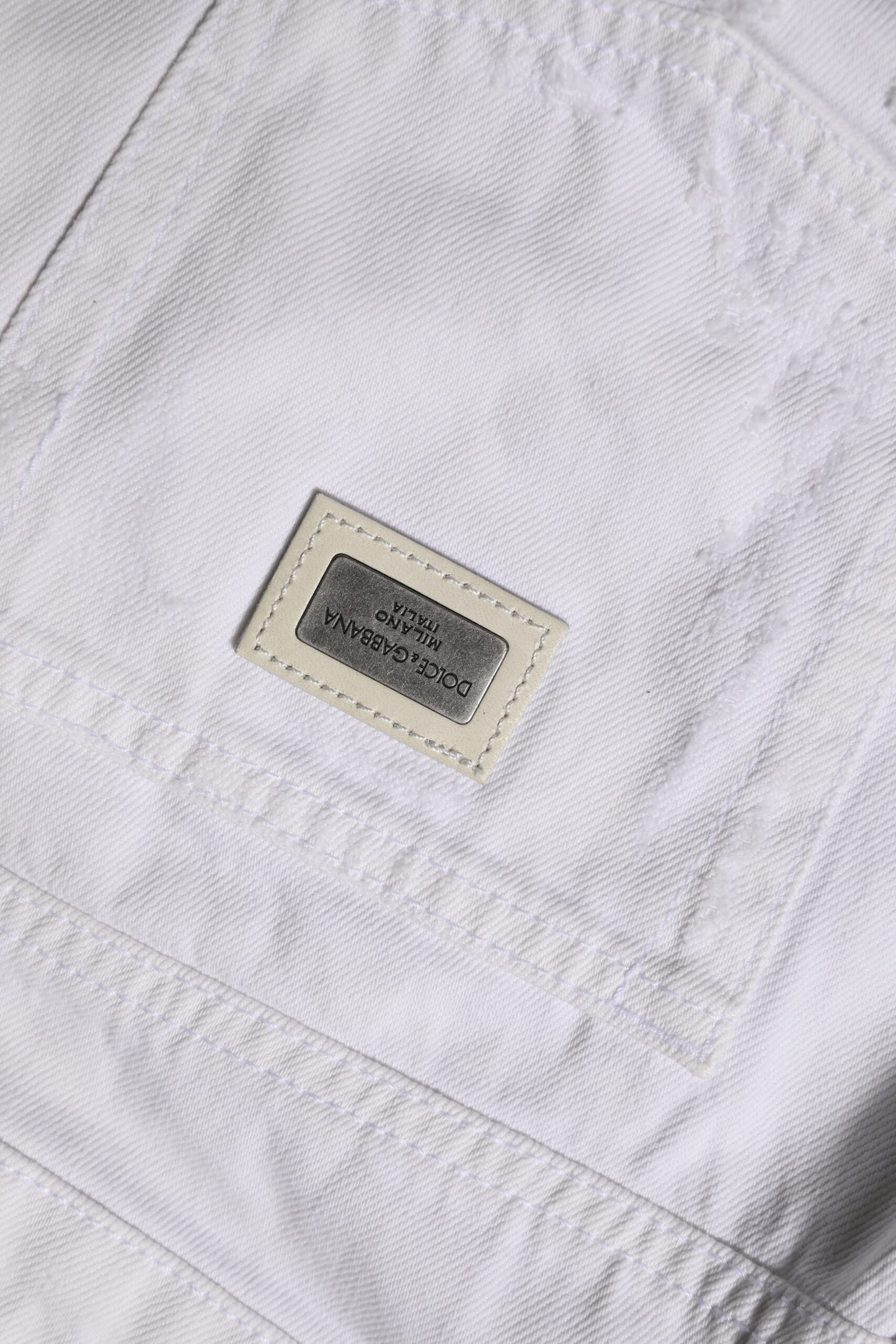 Dolce & Gabbana White Cotton Mid Waisted Women Denim Jeans Dolce & Gabbana
