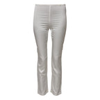 Dolce & Gabbana Ivory Silk Tapered High Waist Pants